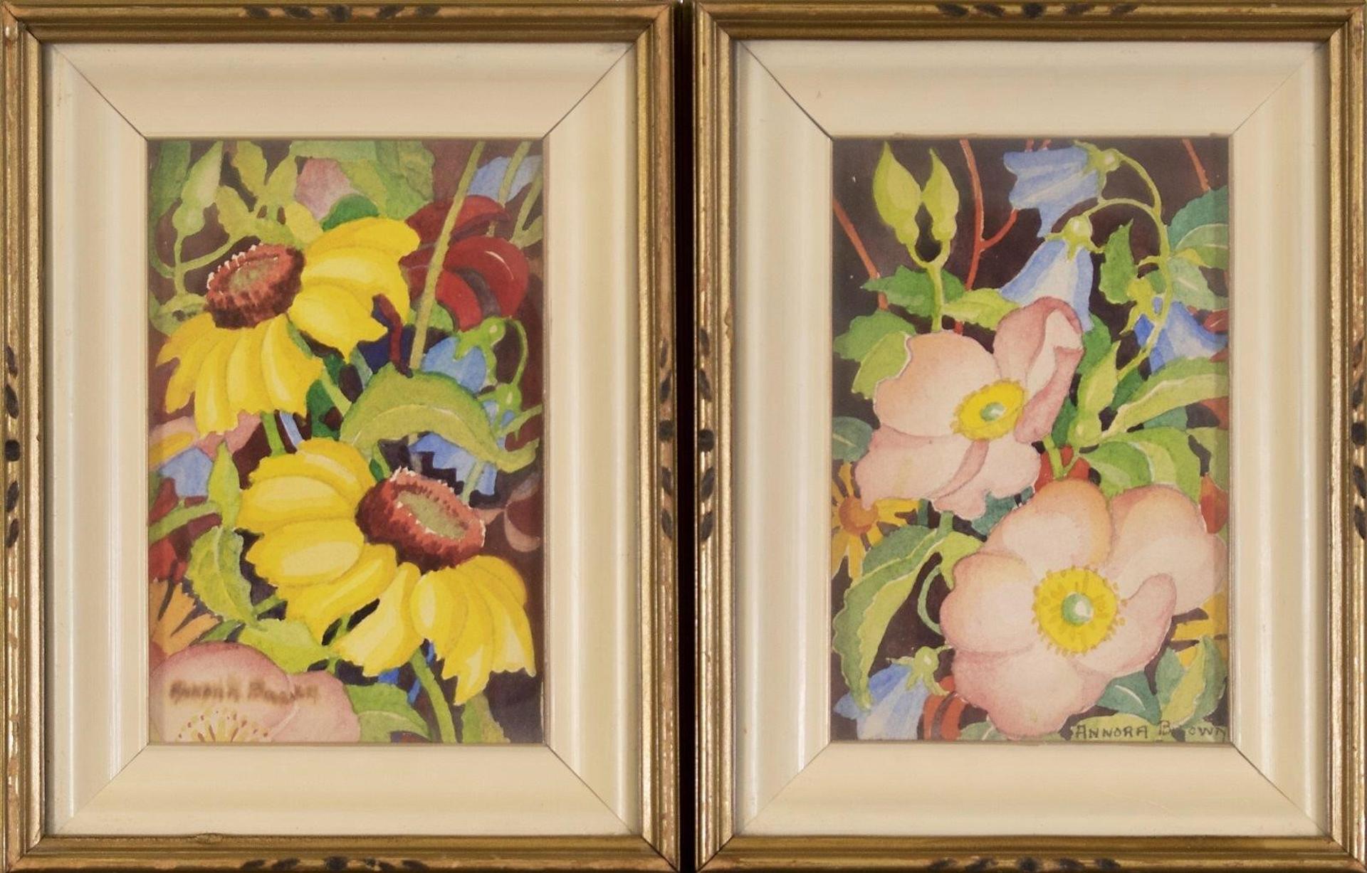 Annora Brown (1899-1987) - Untitled, Blanket Flower / Untitled, Alberta Roses