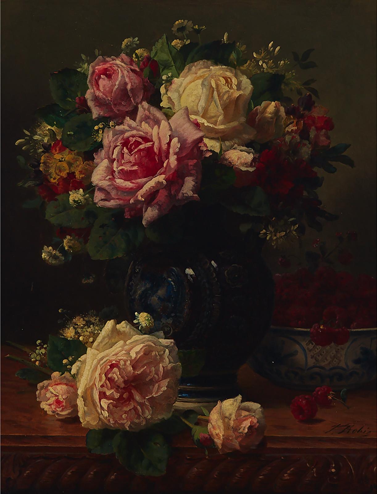 Jean-Baptiste Robie (1821-1910) - Vase Of Flowers