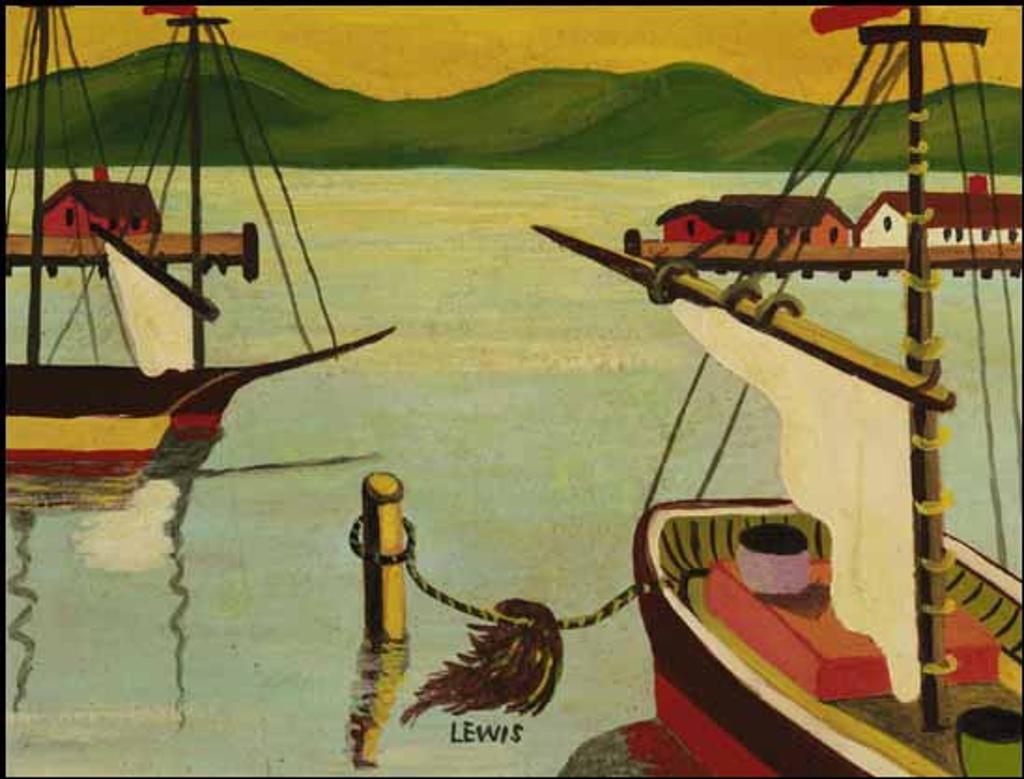 Maud Kathleen Lewis (1903-1970) - Boats in the Harbour