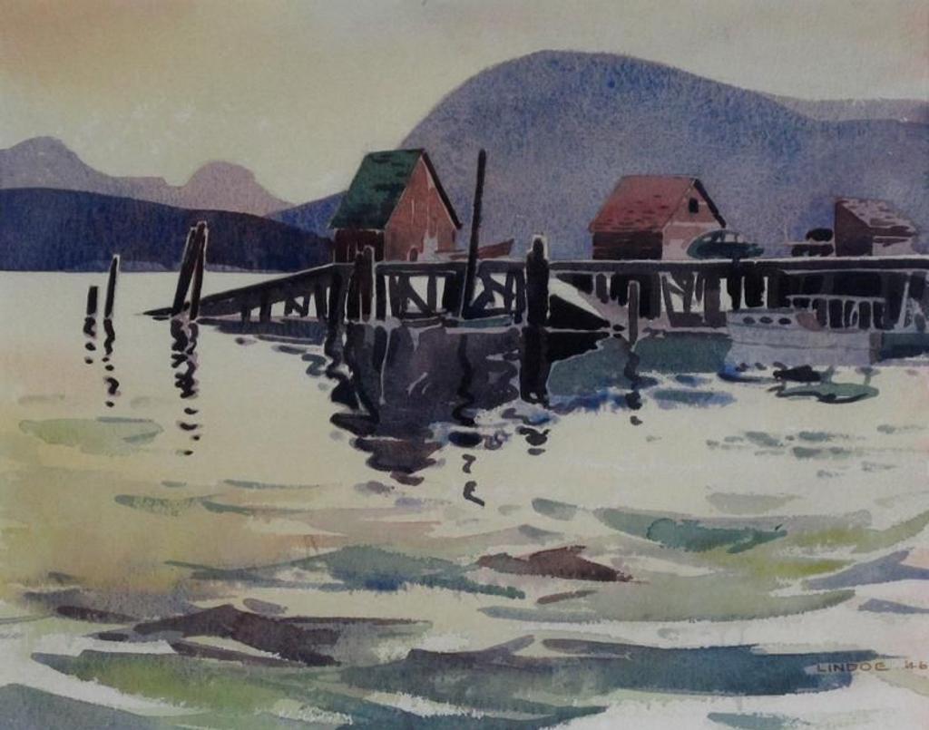 Luke Orton Lindoe (1913-1998) - WHARF; 1946