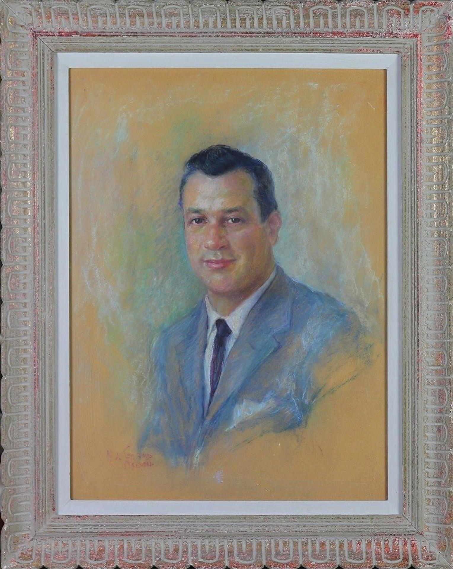 Nicholas de Grandmaison Pastel (1892-1978) - Portrait Of Bill Mcmahon