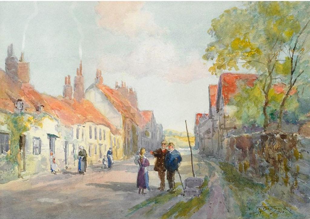 Frederic Martlett Bell-Smith (1846-1923) - Figures On An English High Street
