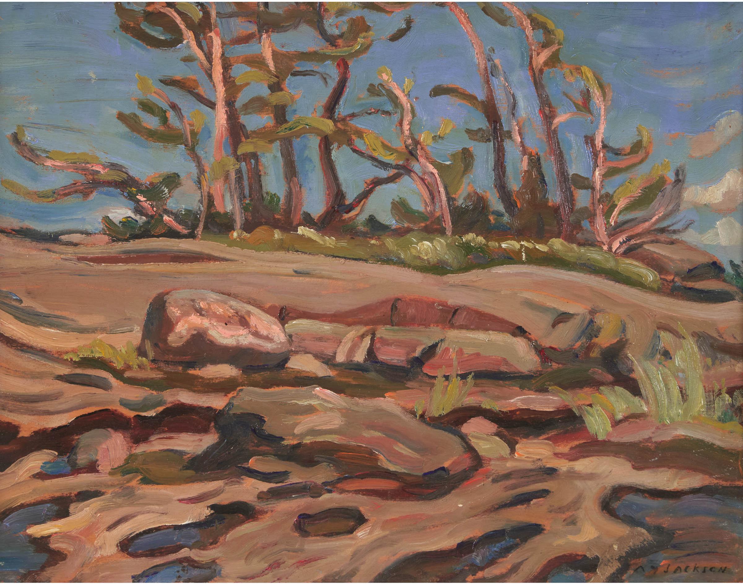 Alexander Young (A. Y.) Jackson (1882-1974) - Trees & Rocks, Georgian Bay, Ca. 1938