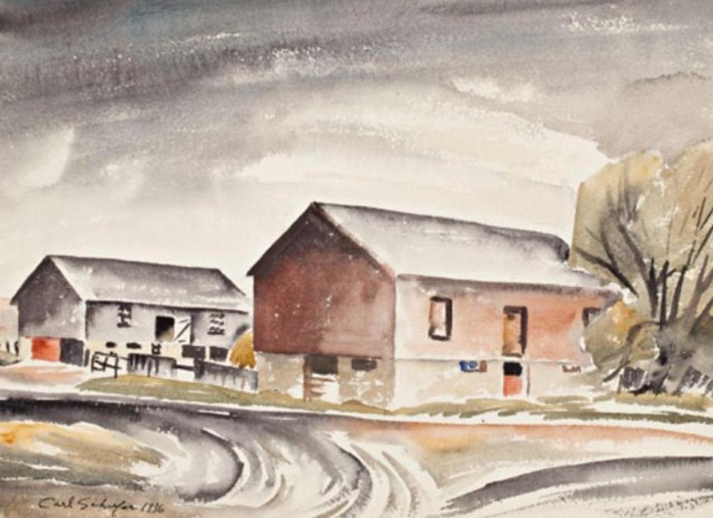Carl Fellman Schaefer (1903-1995) - Barns near Port Hope