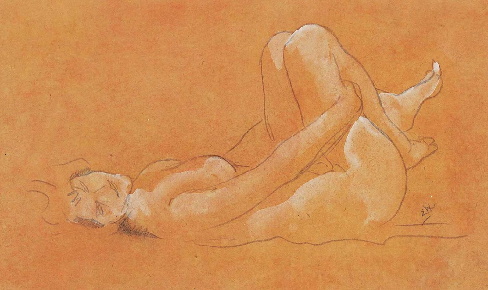 Edwin Headley Holgate (1892-1977) - Reclining Nude