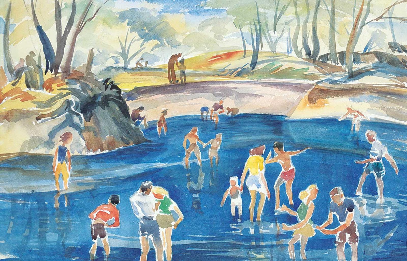 Bartley Robilliard Bart Pragnell (1907-1966) - Untitled - The Swimming Hole