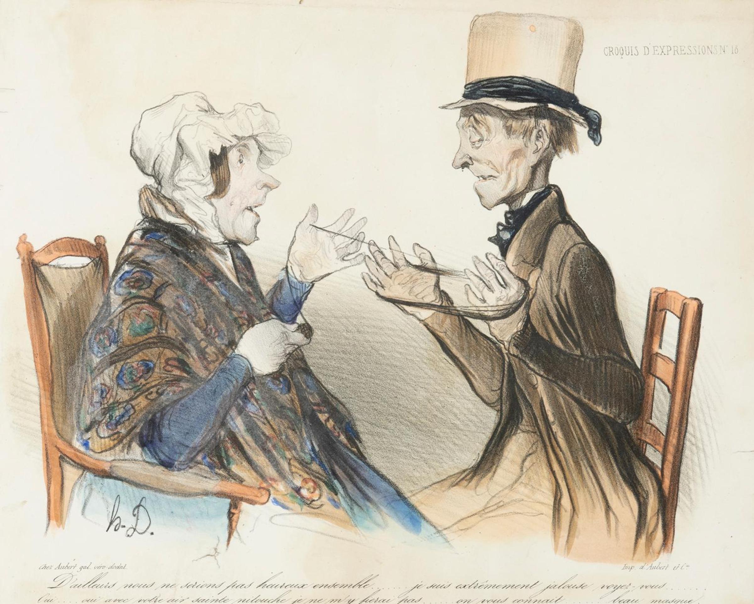 Honoré Daumier (1808-1879) - D'ailleurs nous ne serions pas heureux ensemble...