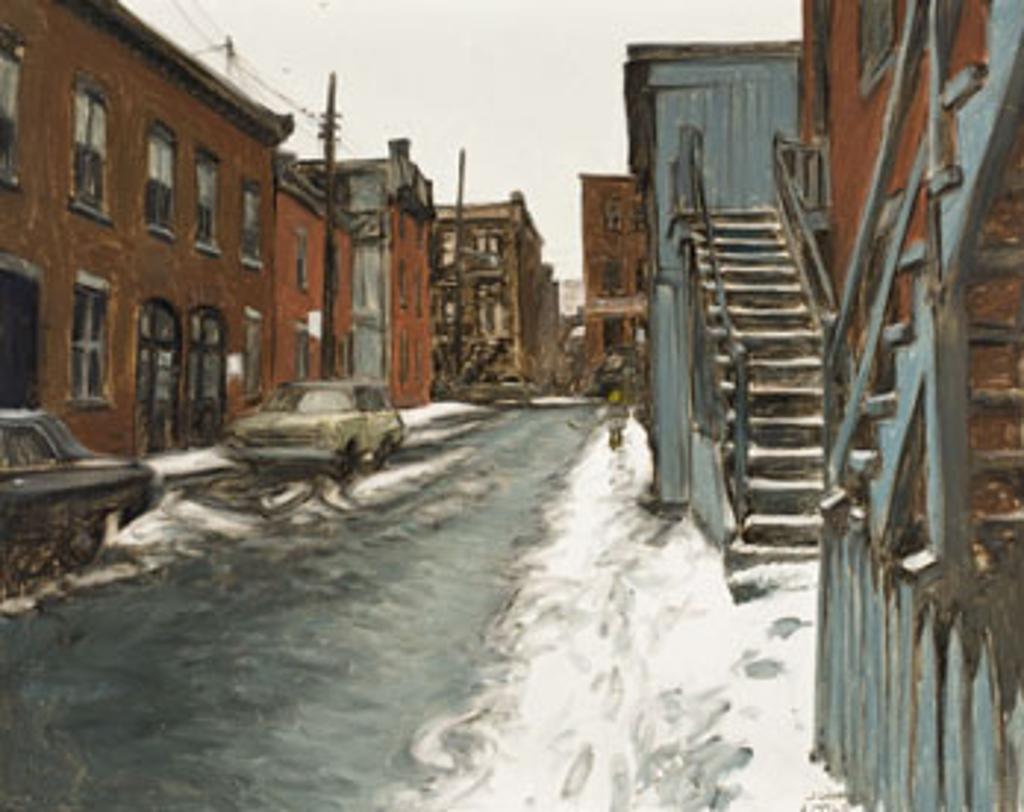 John Geoffrey Caruthers Little (1928-1984) - La vraie Montréal, Rue Berthier (entre de la Visitation et Panet)