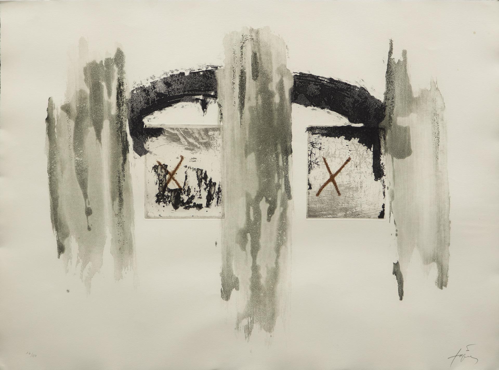 Antoni Tàpies (1923-2012) - Arc et colonnes, 1976