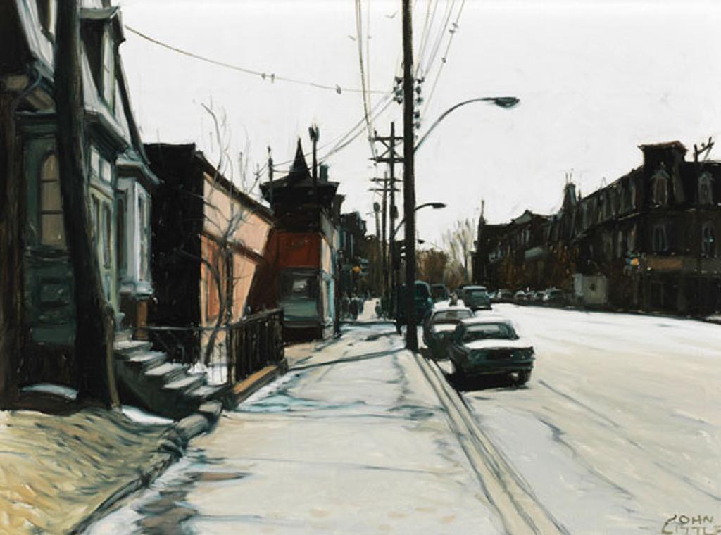 John Geoffrey Caruthers Little (1928-1984) - Spring Sunlight - Rue Wellington, Pointe St. Charles, Montreal