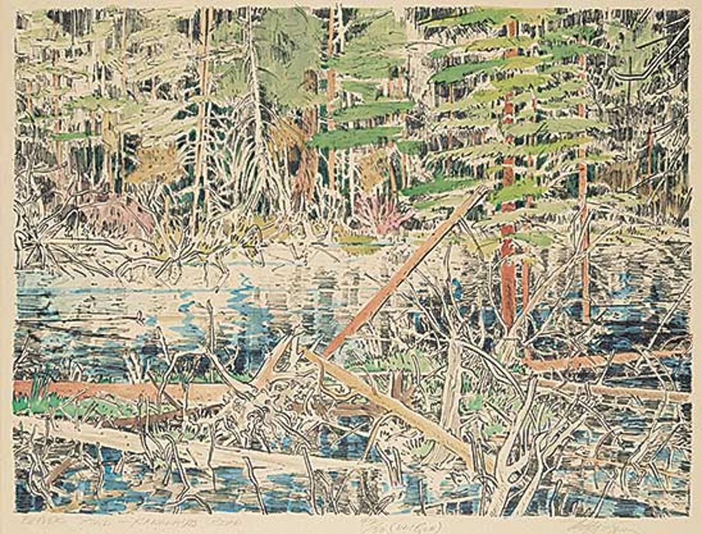 Edward William (Ted) Godwin (1933-2013) - Beaver Pond - Kananaskis Road #47/50 [Unique]