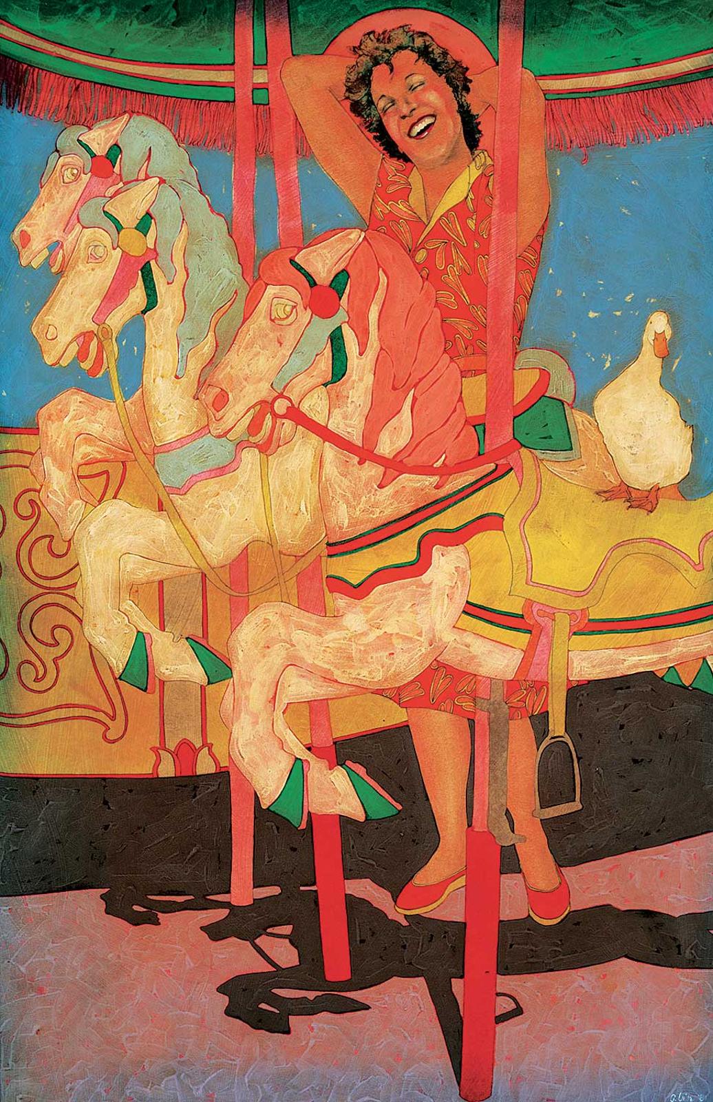 Grant Wesley Leier (1956) - Untitled - Carousel Ride with a Duck