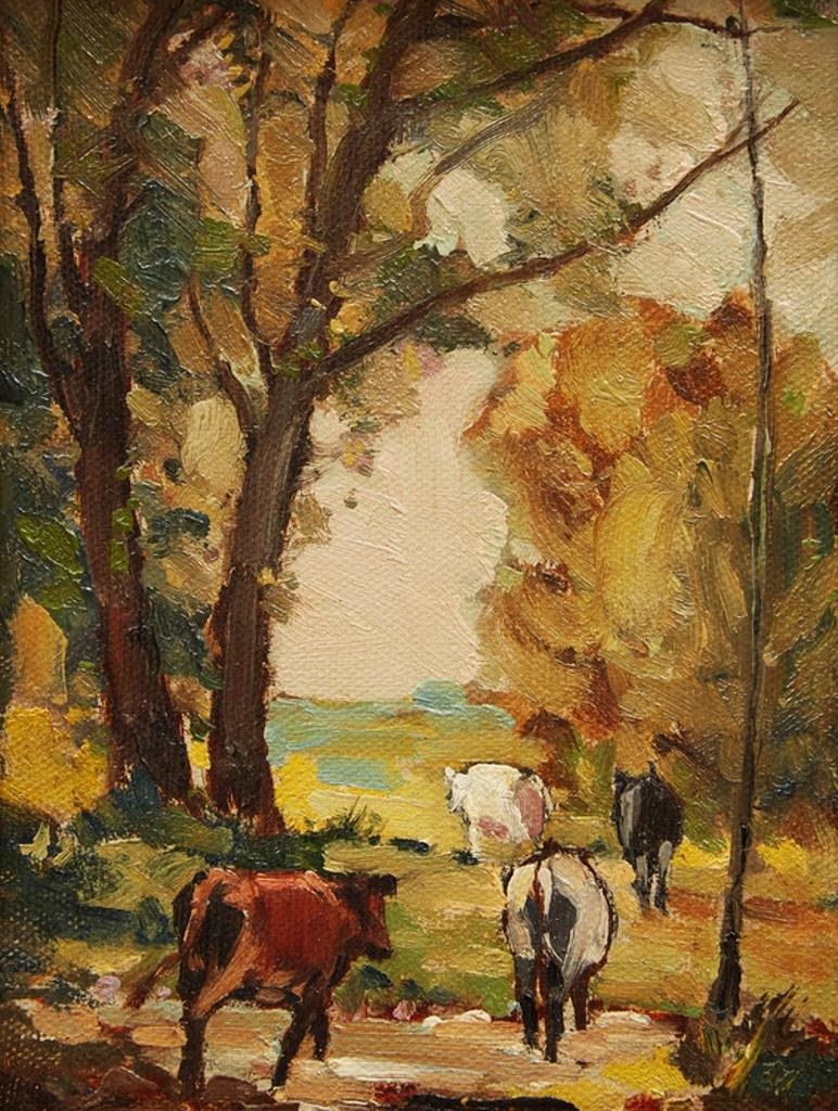 George Henry Griffin (1898-1974) - Cows Going to Pasture
