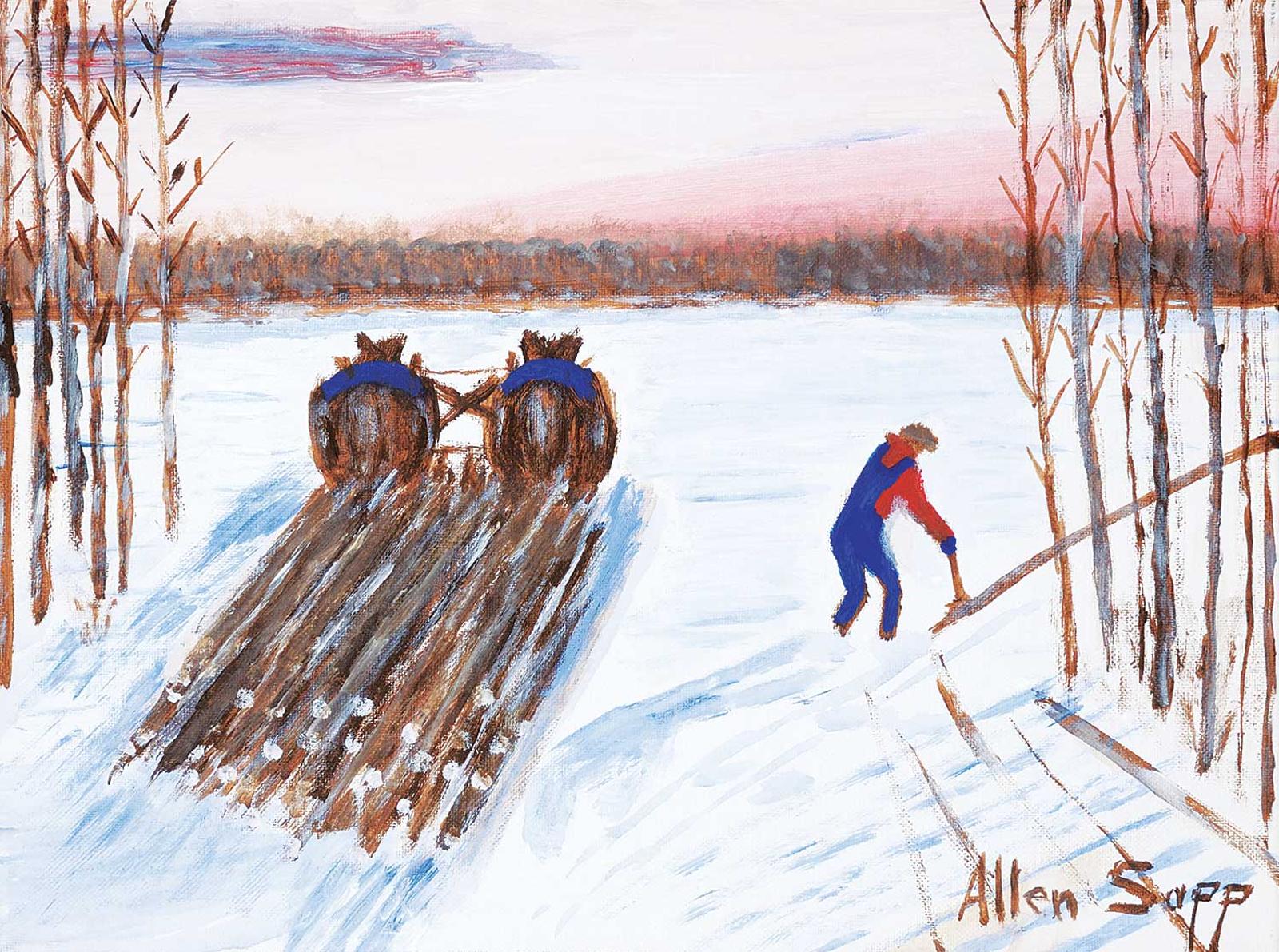 Allen Fredrick Sapp (1929-2015) - Untitled - Gathering Wood