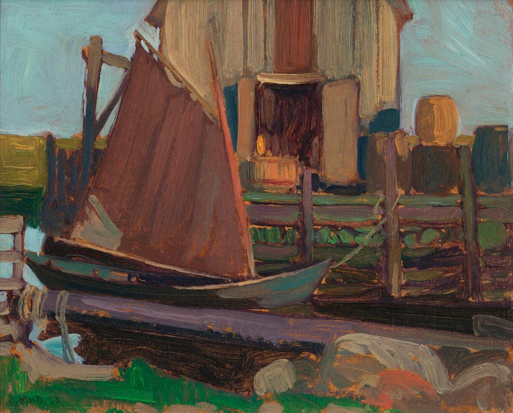 James Edward Hervey (J.E.H.) MacDonald (1873-1932) - Fish Houses, Petite Rivière, N.S.