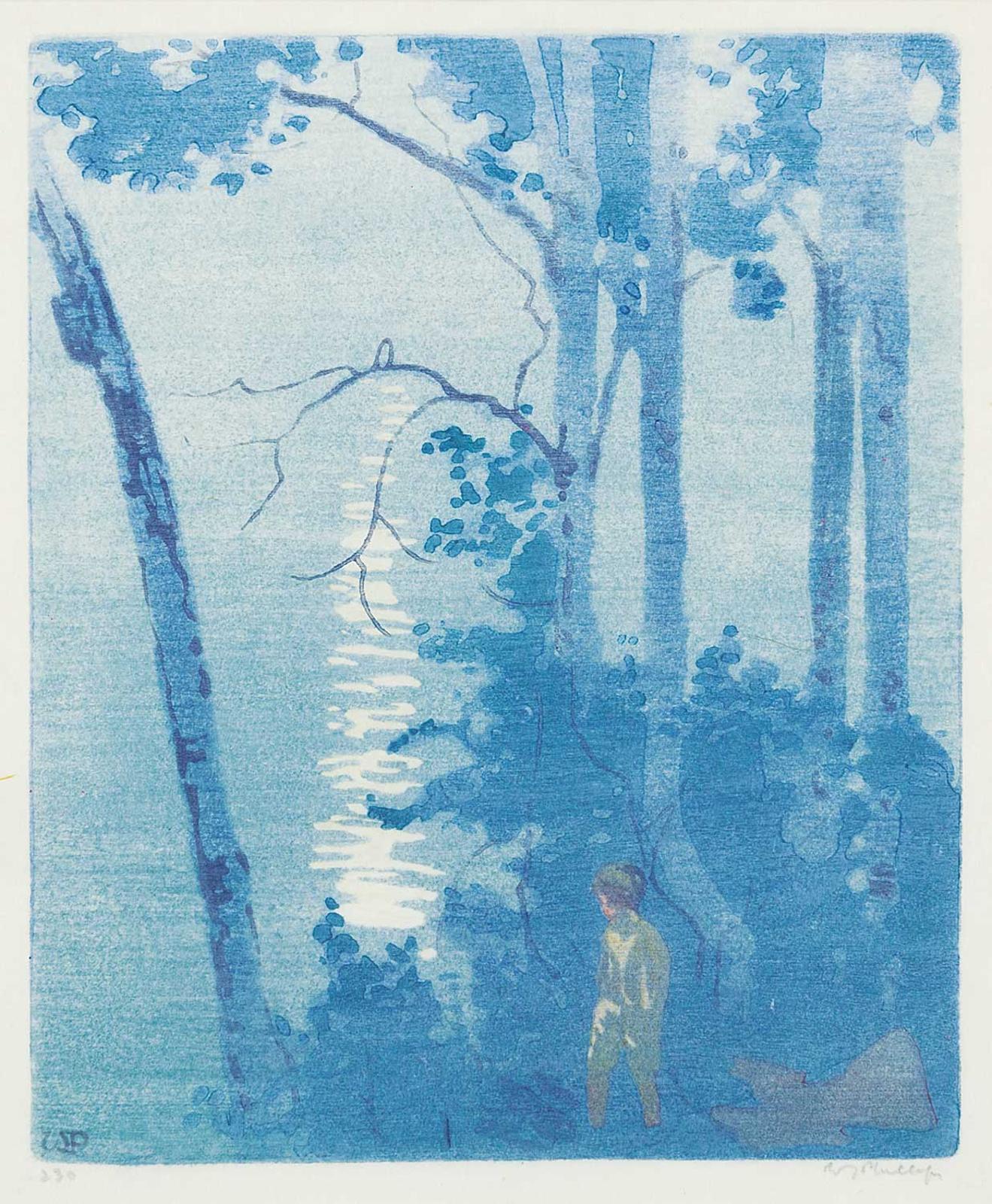 Walter Joseph (W.J.) Phillips (1884-1963) - Moonlight, Lake of the Woods  #230
