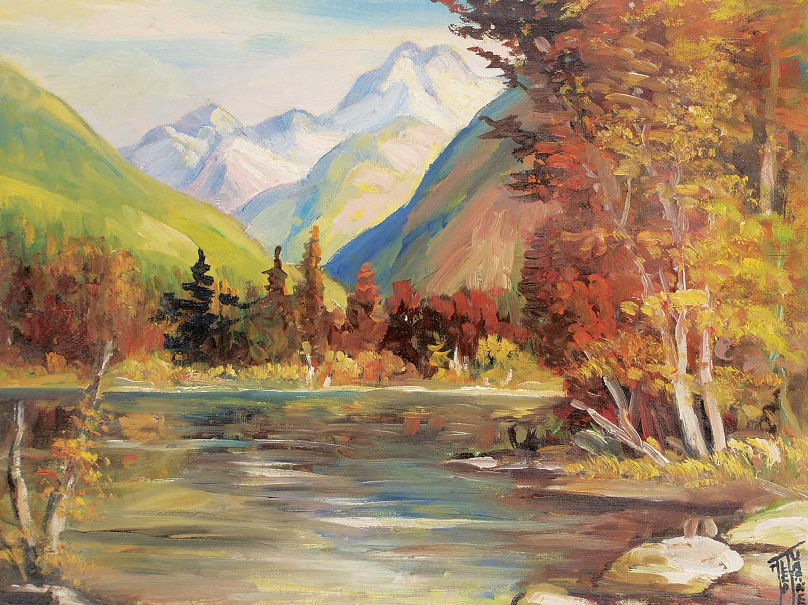 Alec John Garner (1897-1995) - White Swan Lake, BC