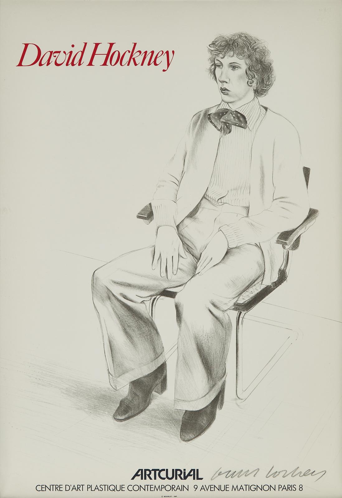 David Hockney (1937) - David Hockney, Artcurial, Paris 1979, Centre D'art Plastique Contemporain [baggott, 57]
