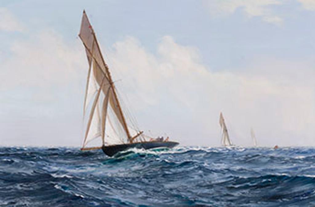 Montague J. Dawson (1895-1973) - Yachts Racing in the Open Water