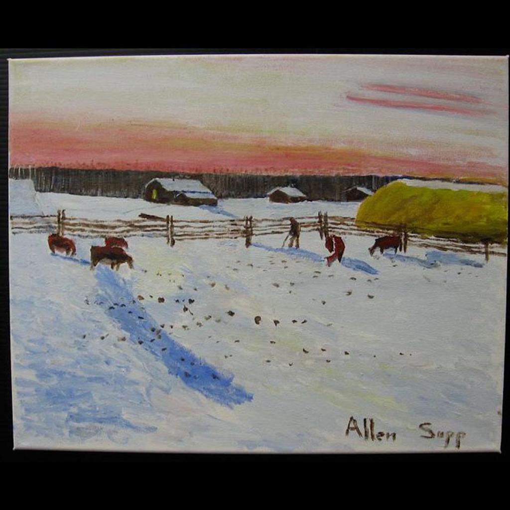 Allen Fredrick Sapp (1929-2015) - Working The Ranch - Winter