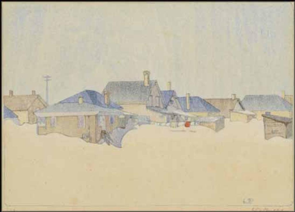 Walter Joseph (W.J.) Phillips (1884-1963) - A Winnipeg Street, Snow Bound