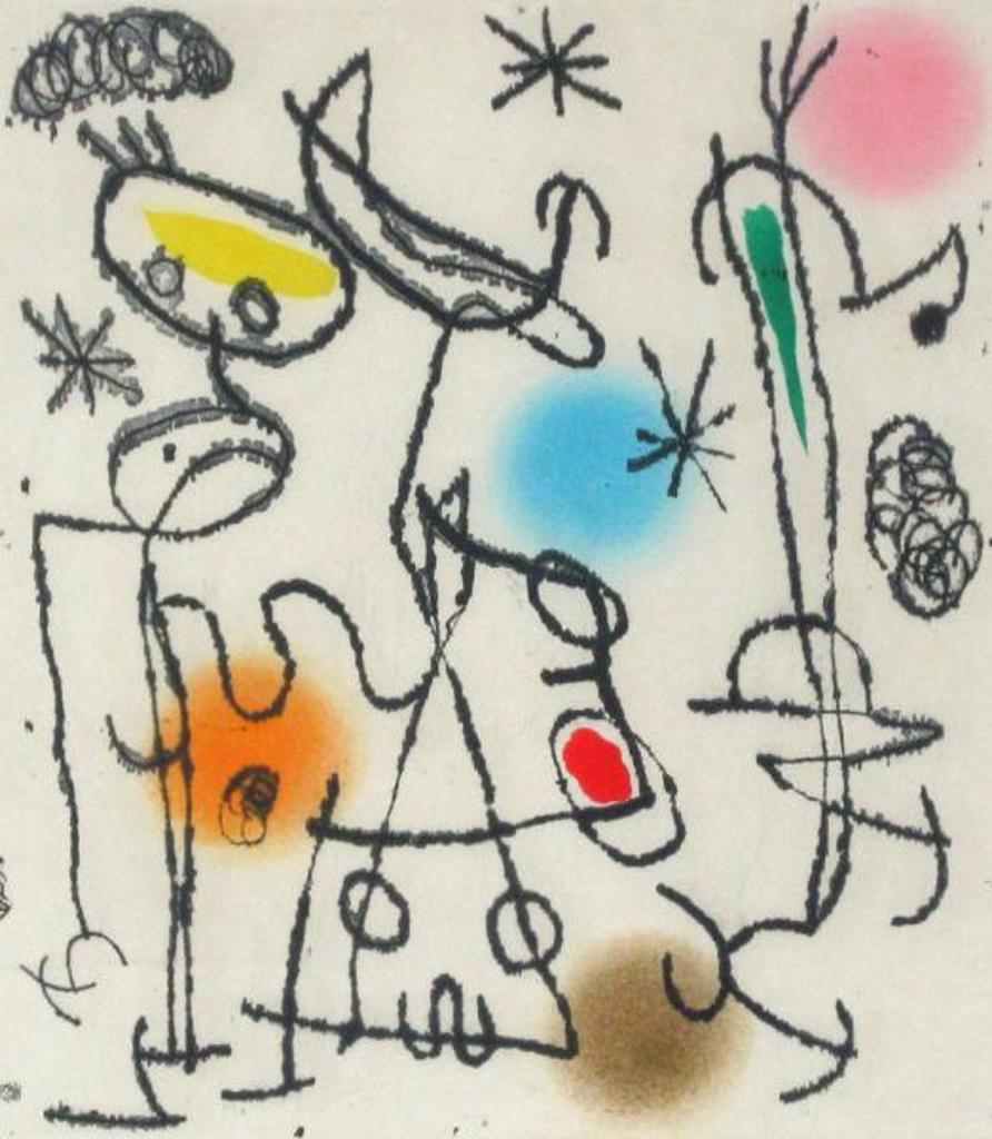 Joan Miró (1893-1983) - Paroles Peintes Iii; 1967