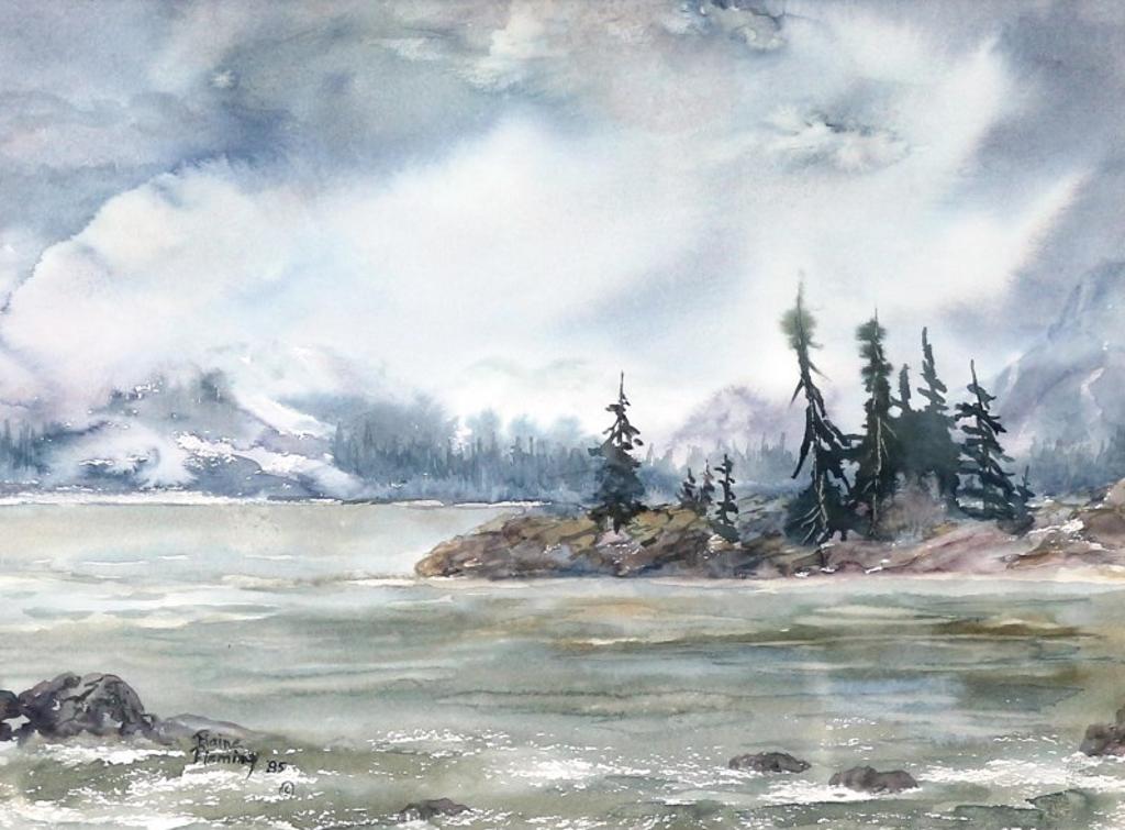 Elaine Fleming (1928-2014) - Low Cloud Over Spray Lakes; 1985