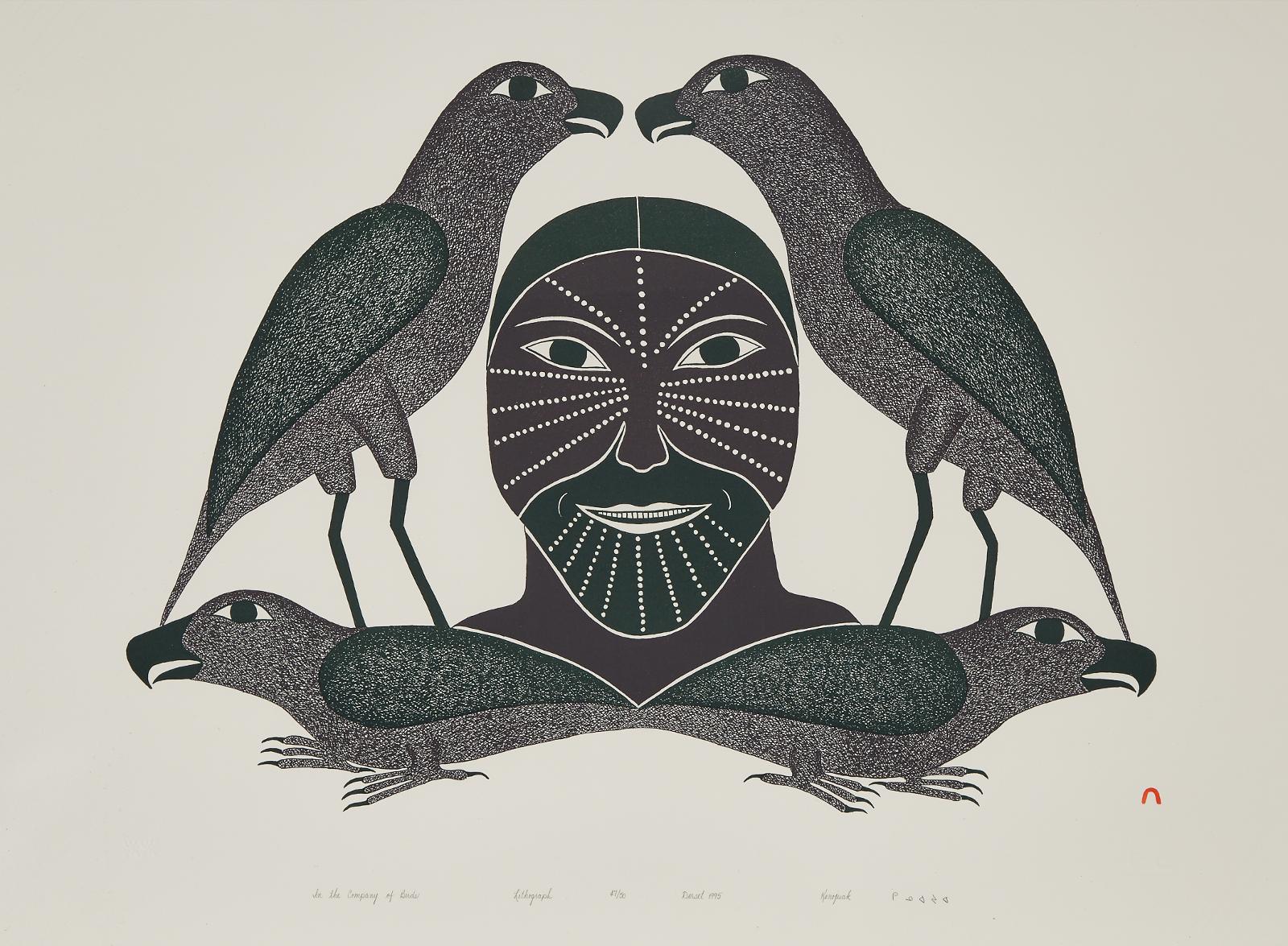 Kenojuak Ashevak (1927-2013) - In The Company Of Birds