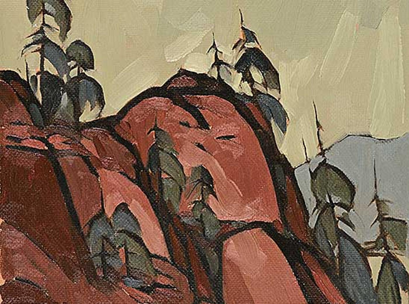 Luke Orton Lindoe (1913-1998) - Volcanic Rock Promontory