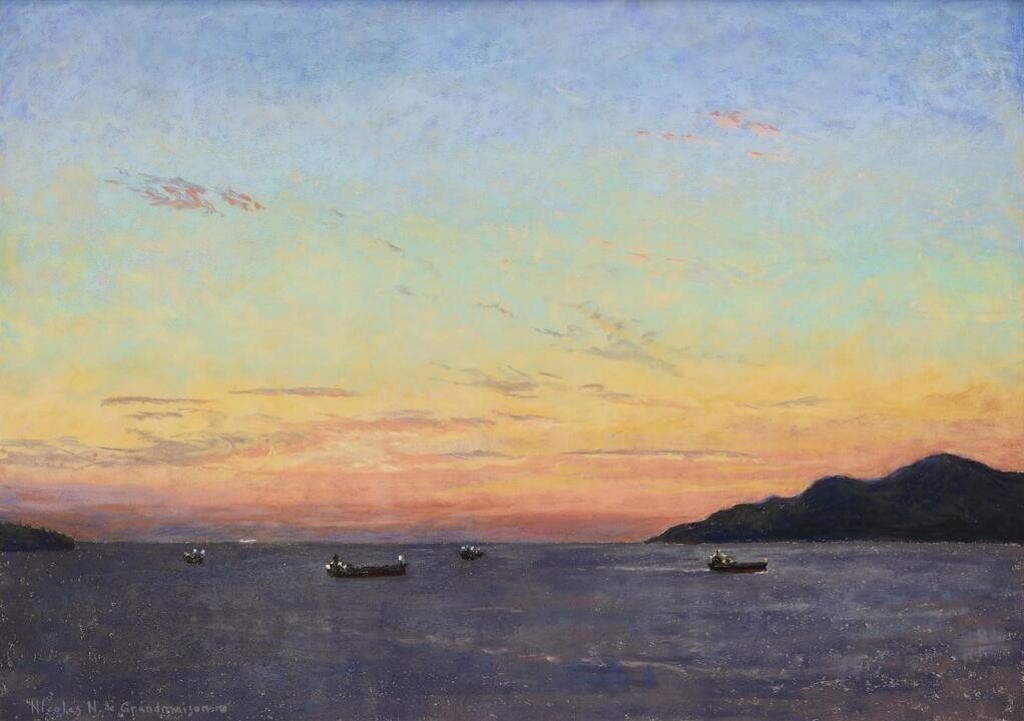 Nickola de Grandmaison (1938) - Evening On English Bay, Vancouver