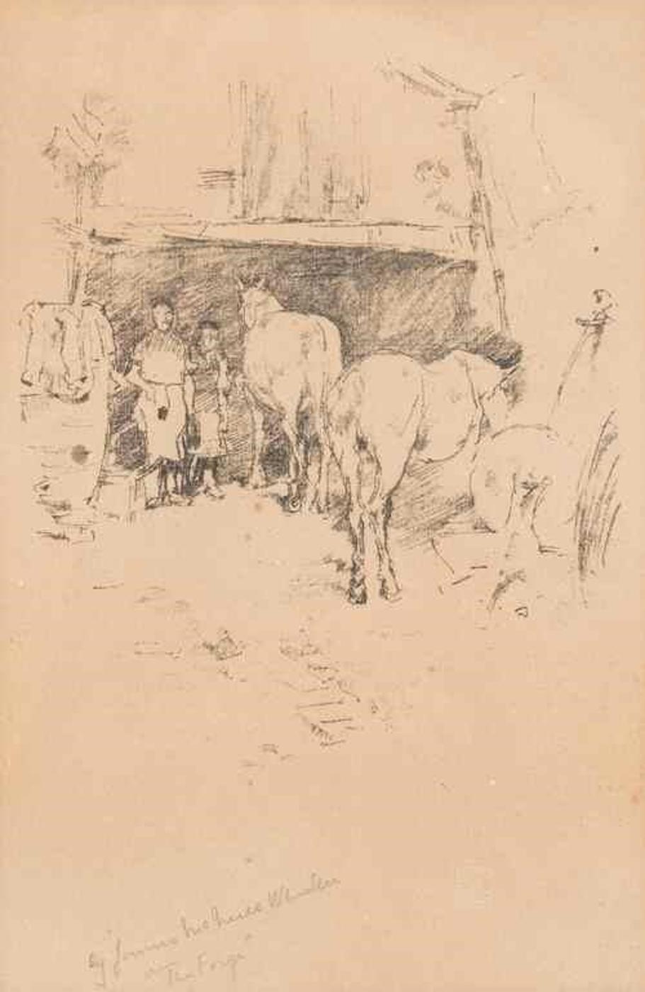 James Abbott McNeill Whistler (1834-1903) - The Smith's Yard (1895)
