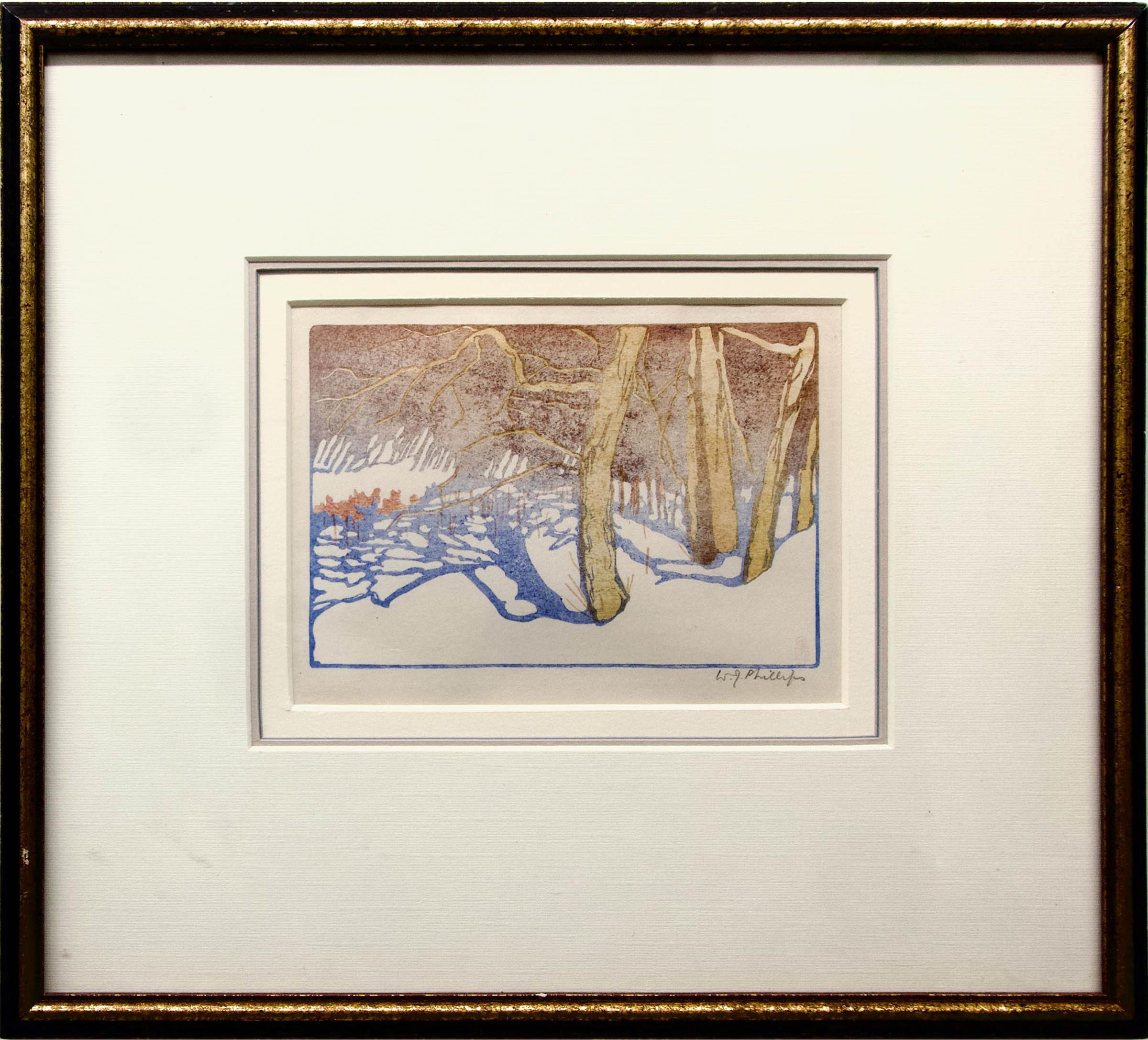 Walter Joseph (W.J.) Phillips (1884-1963) - Tree Shadows On Snow
