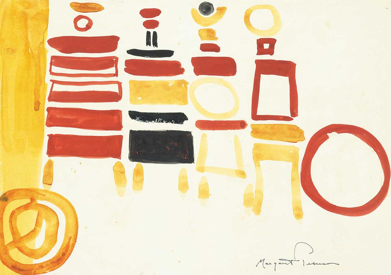 Margaret [O'Hagan] Peterson - Untitled - Red, Yellow and Black Abstract