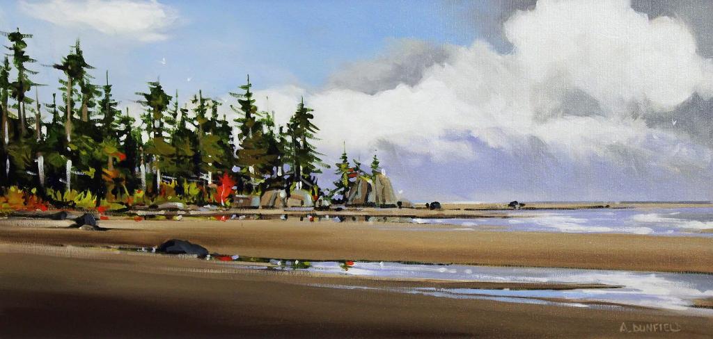 Allan Dunfield (1950) - Autumn Passing Squall (Vancouver Islands Shores Are Changing Seasons); 2017