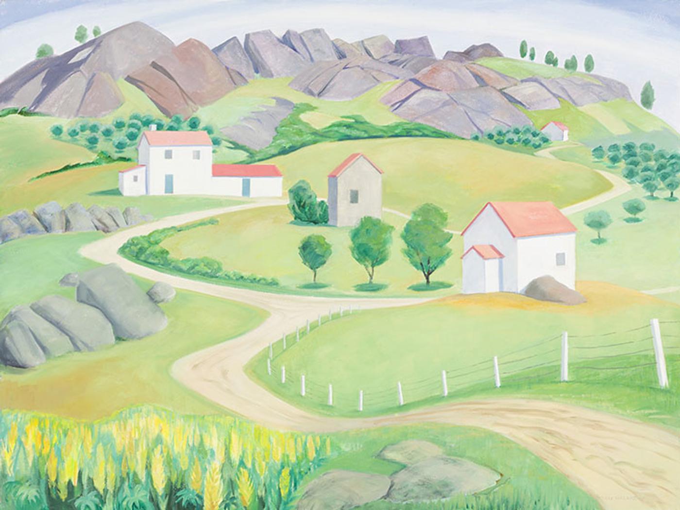 Doris Jean McCarthy (1910-2010) - Villa with the Lupins