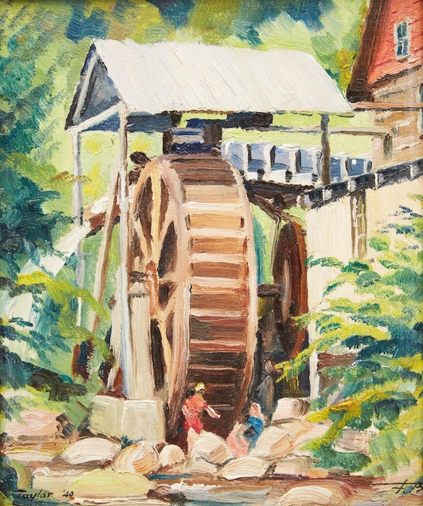 Frederick Bourchier Taylor (1906-1987) - The Water Wheel of the Mill St. Joseph de la Rive, Co. Charlevoix, P.Q.