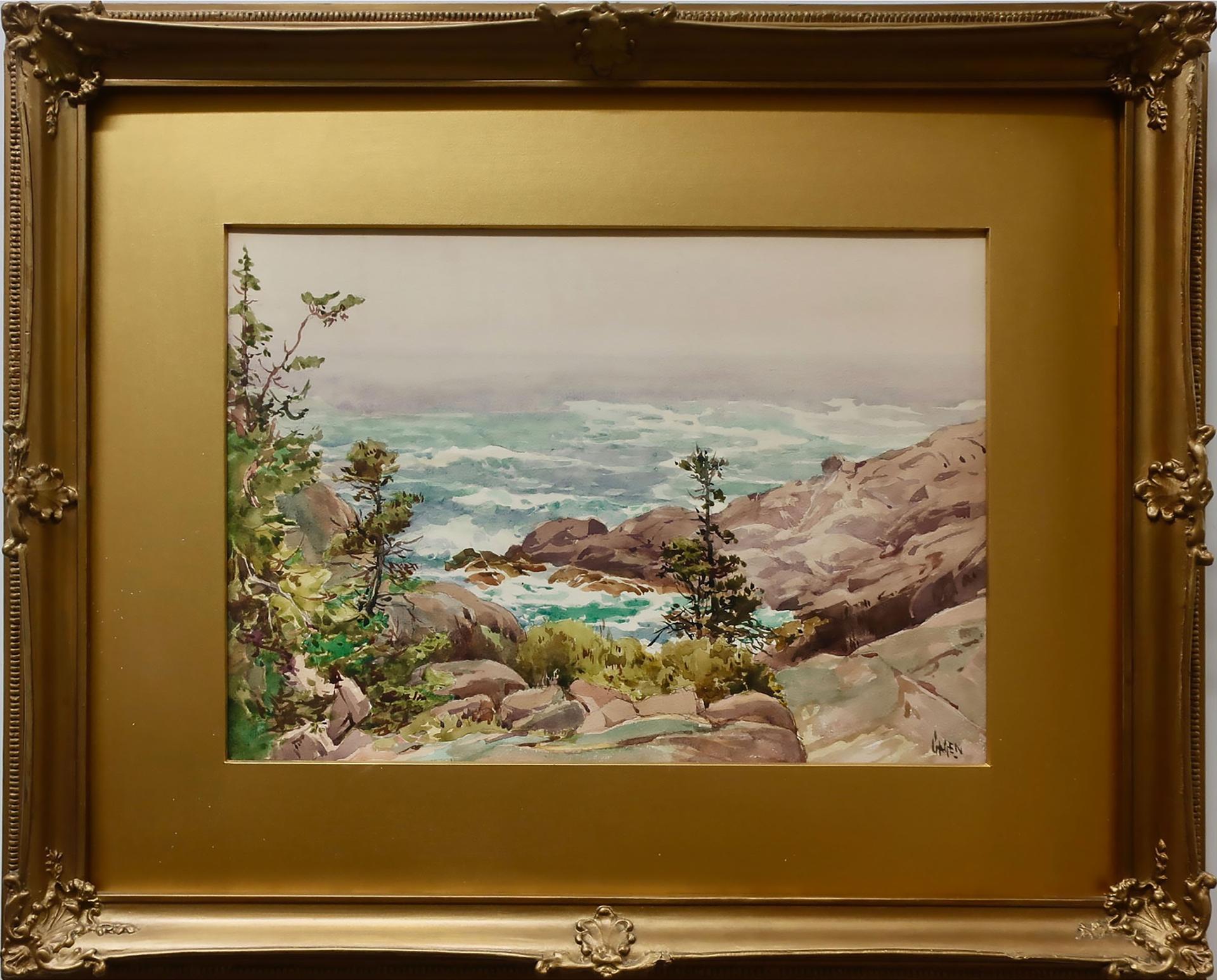 Robert Ford Gagen (1847-1926) - Untitled (Rocky Coastal View)