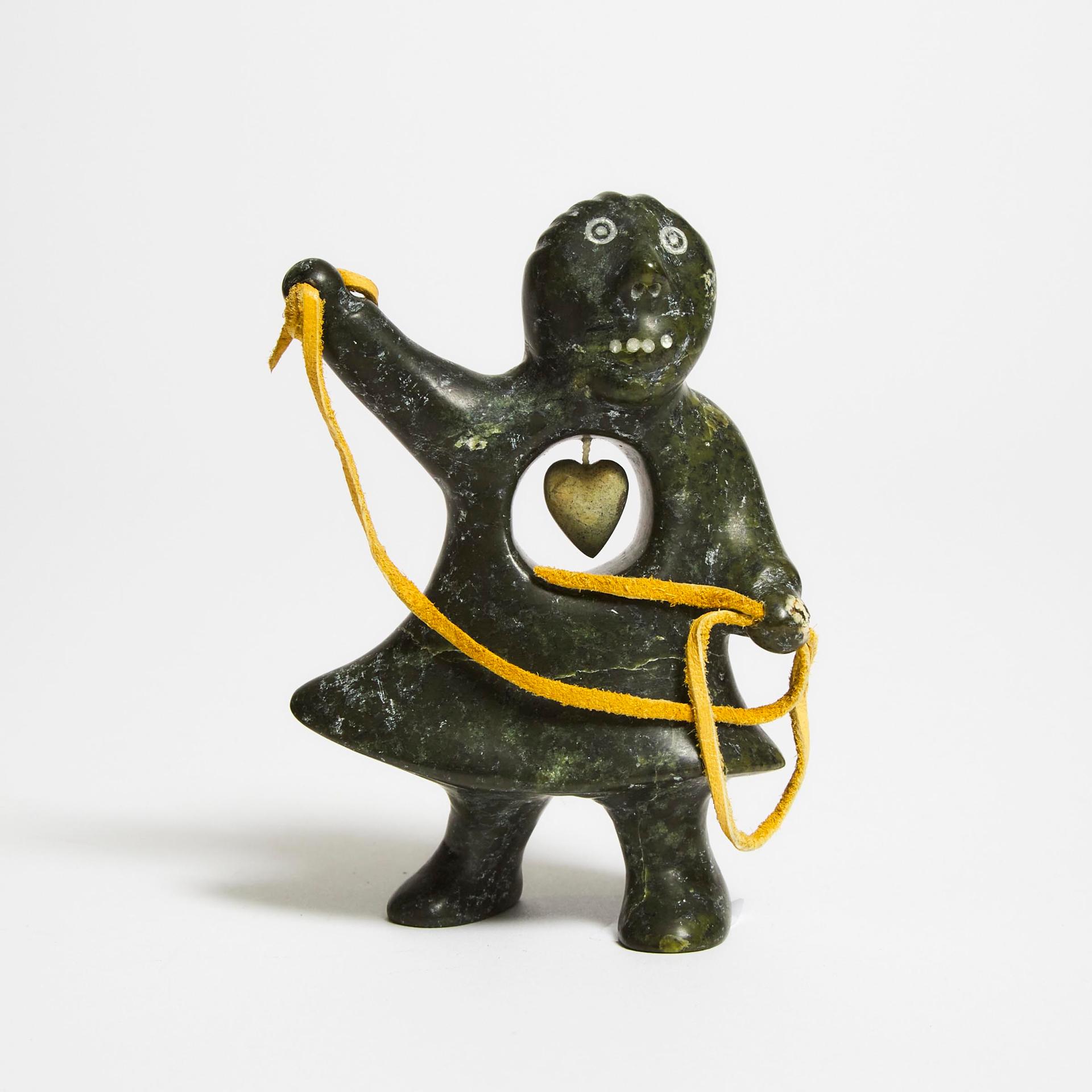 Simon Oleekatalik (1942) - Figure With Coiled Line