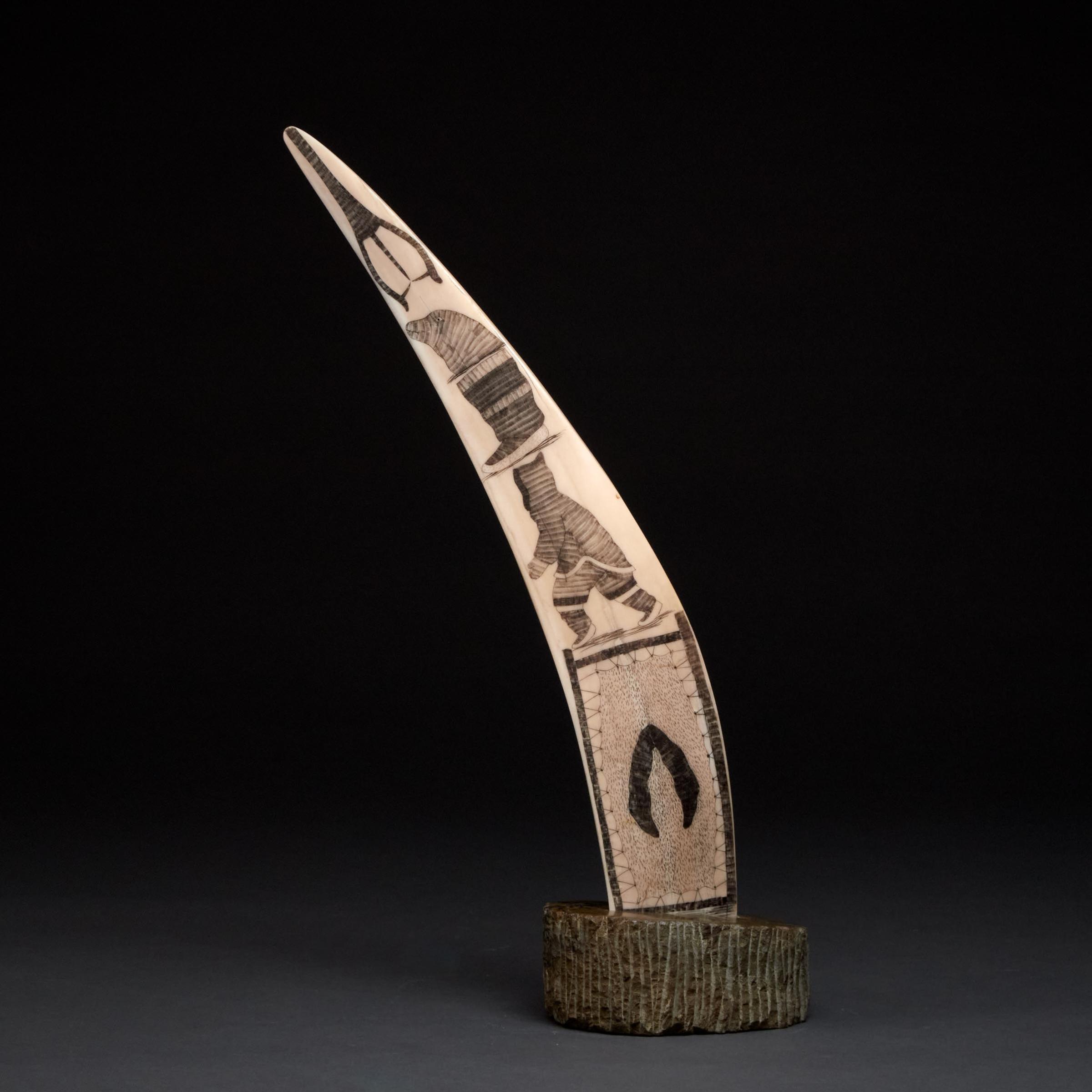 Mosesie Kolola (1930-1985) - Incised Tusk, Ca. 1979
