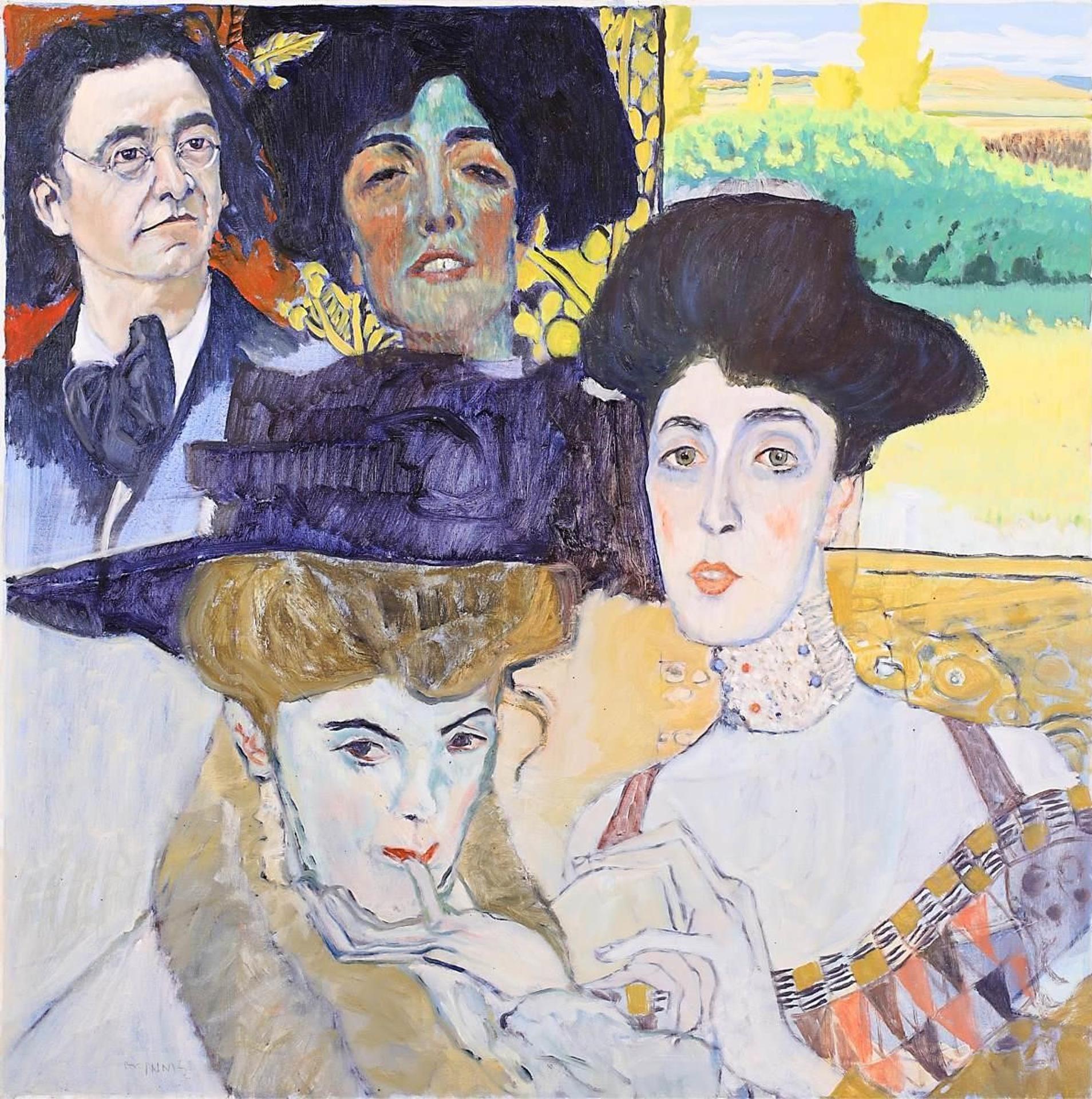 Robert Francis Michael McInnis (1942) - Four Portraits, After Gustav Klimt