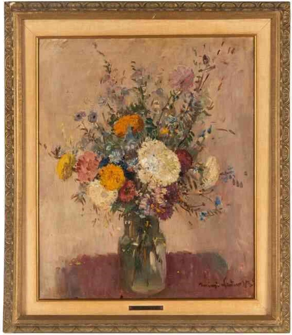 Bela Ivanyi Grunwald (1867-1940) - Still life with flowers