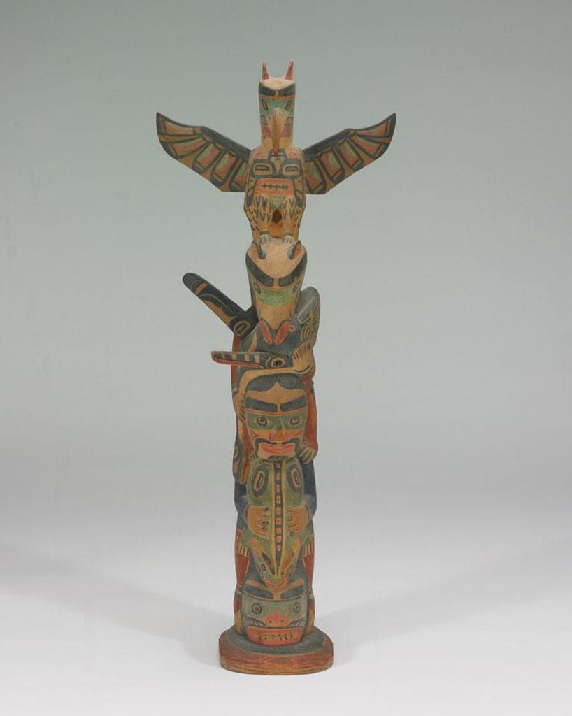 Charlie James (1865-1961) - Kwakiutl Wood Totem Pole