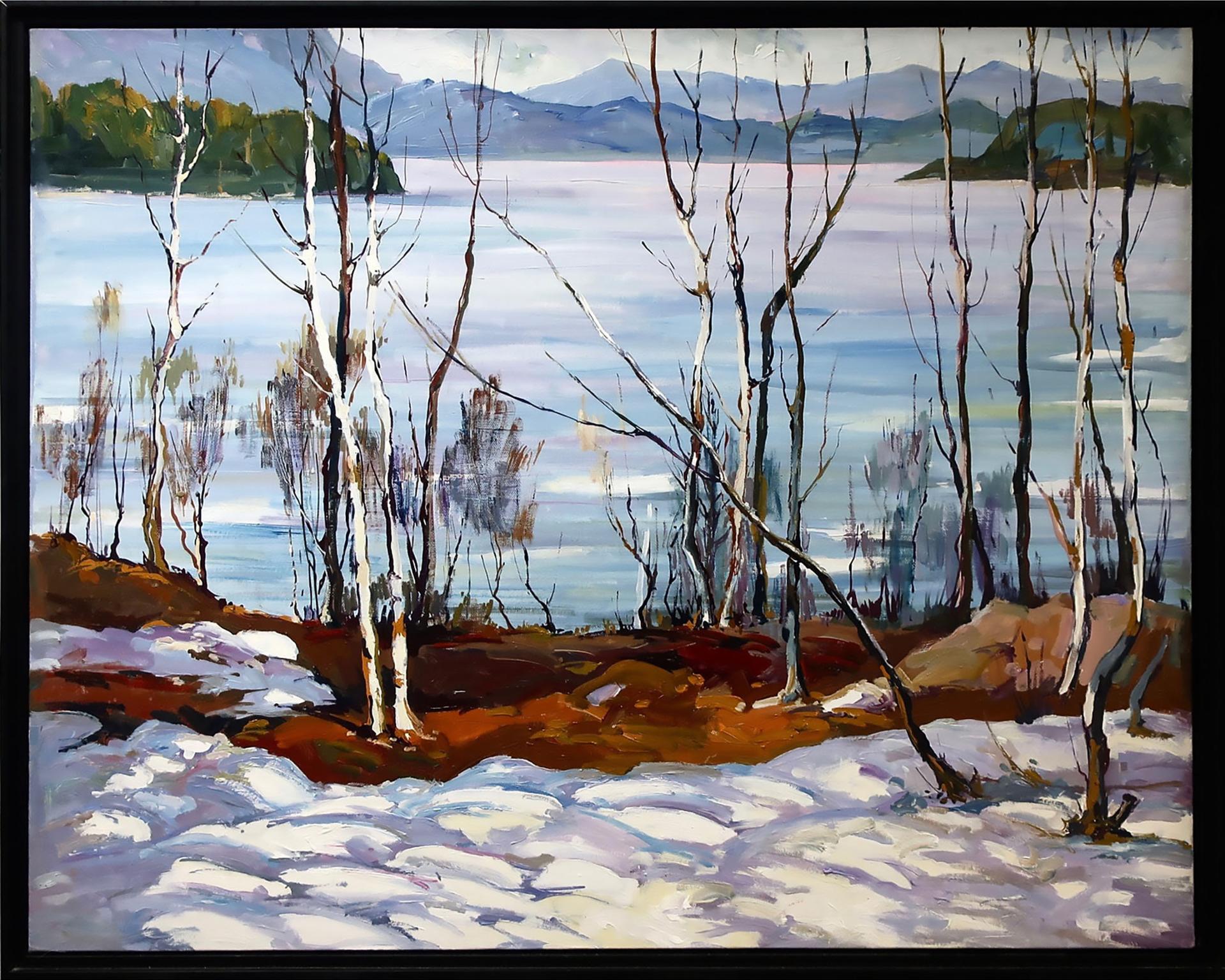 Serge Deherian (1955) - Frozen Lake, Early Spring, Algonquin Park
