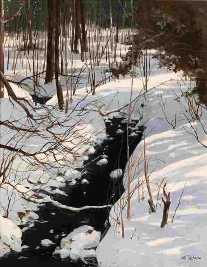 Arto Yuzbasiyan (1948) - Untitled (Trees in Snow)