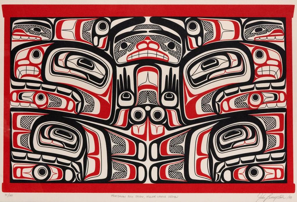 John E. Livingston (1951-2019) - Tsimshian Box Study - Killer Whale Design