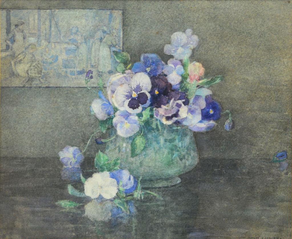 Agnes Raeburn (1872-1955) - Bouquet of Pansies