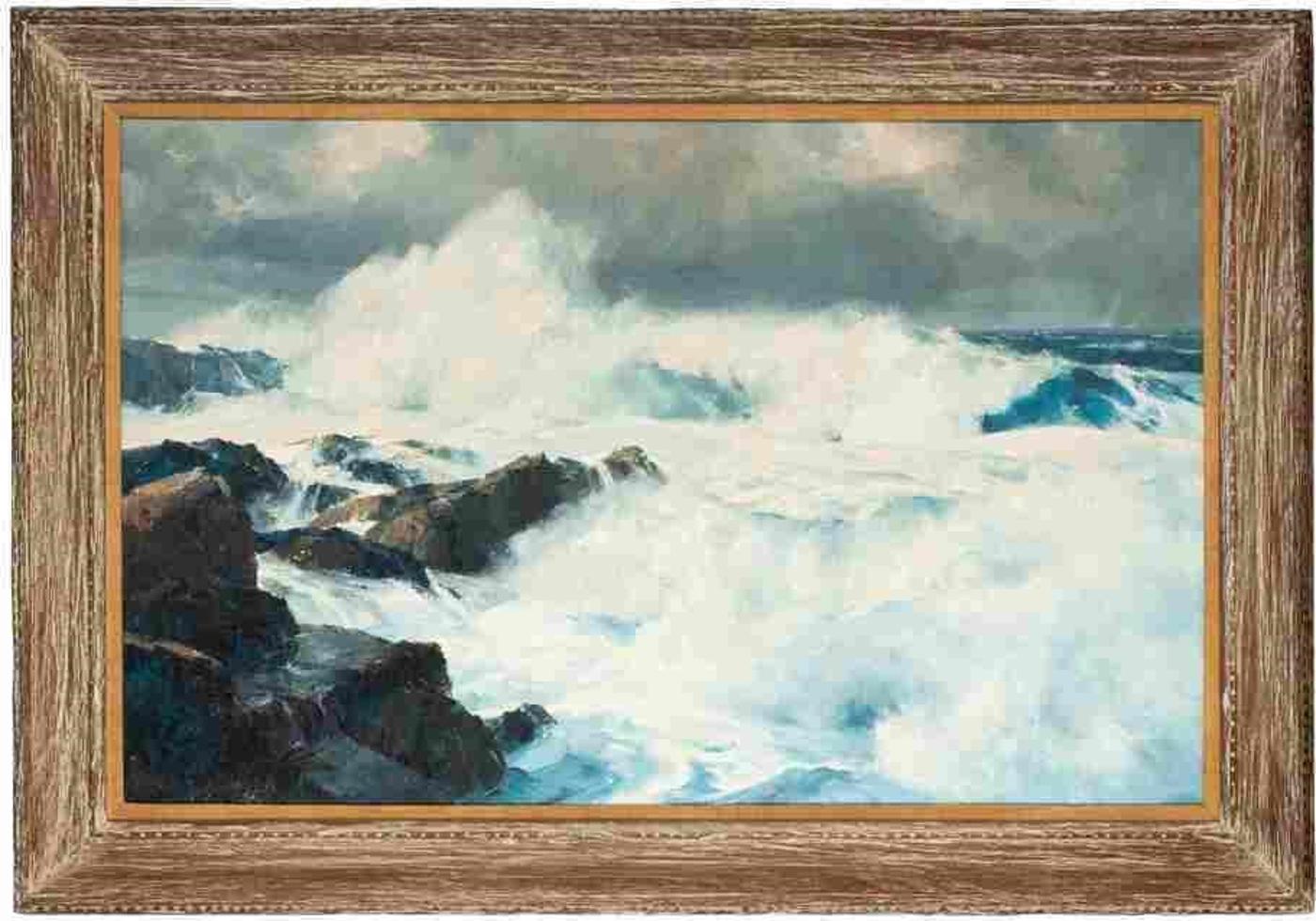 Bennett Bradbury (1914-1991) - Waves Crashing