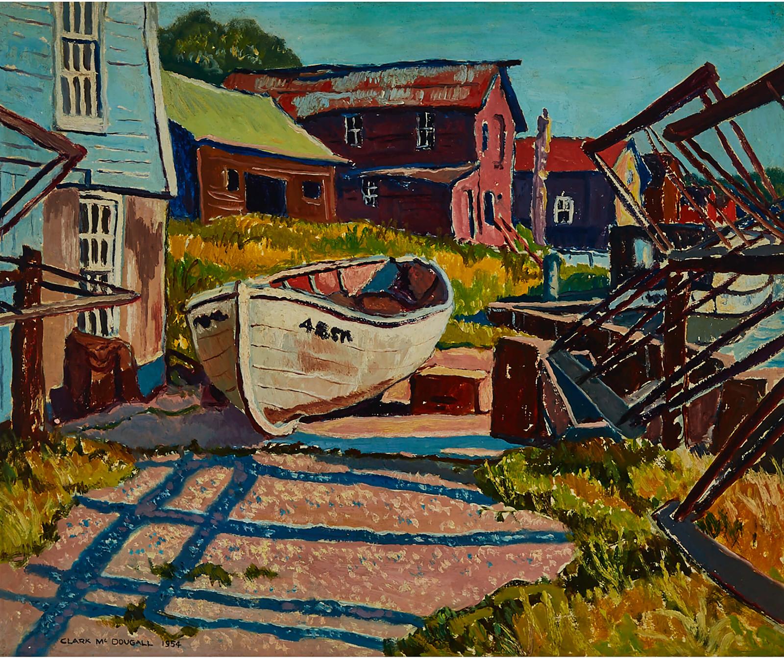 Clark Holmes Mcdougall (1921-1980) - Fish Houses #1, Port Stanley