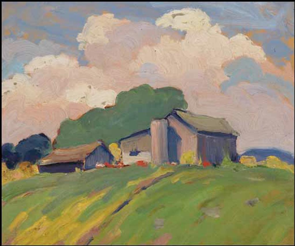 John William (J.W.) Beatty (1869-1941) - Farmhouse on a Hill