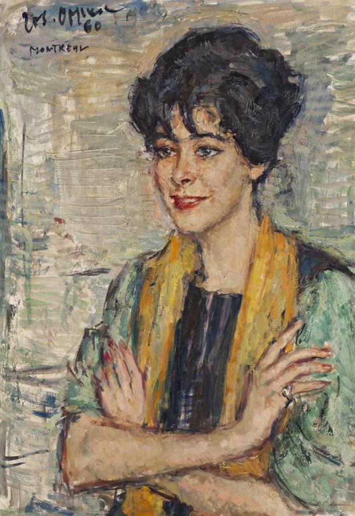 Joseph Oppenheimer (1876-1966) - Lady With Yellow Scarf